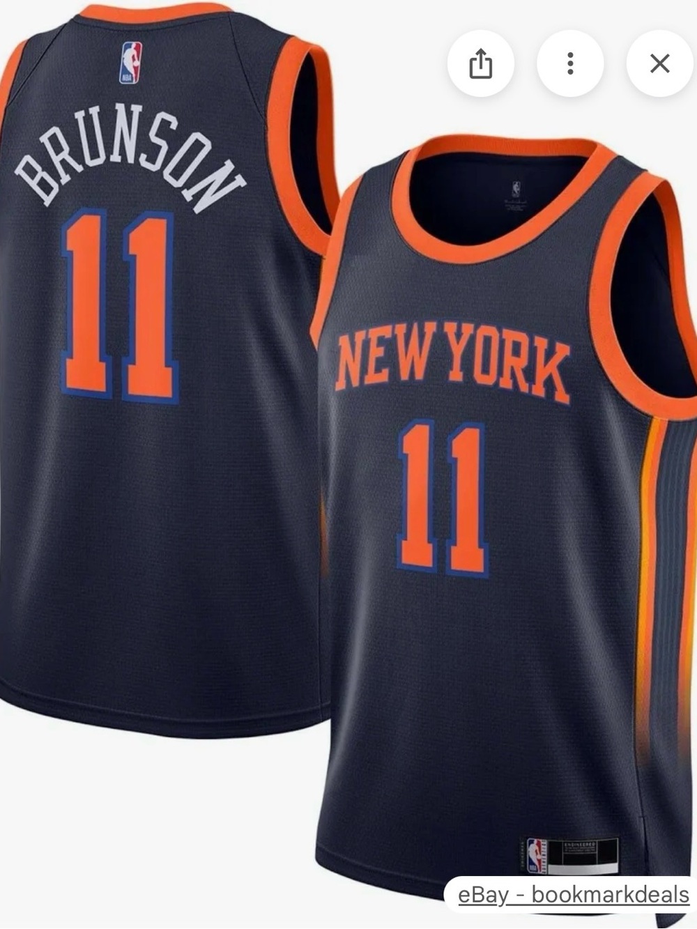 NBA New York Knicks Brunson Jersey - Navy & Orange